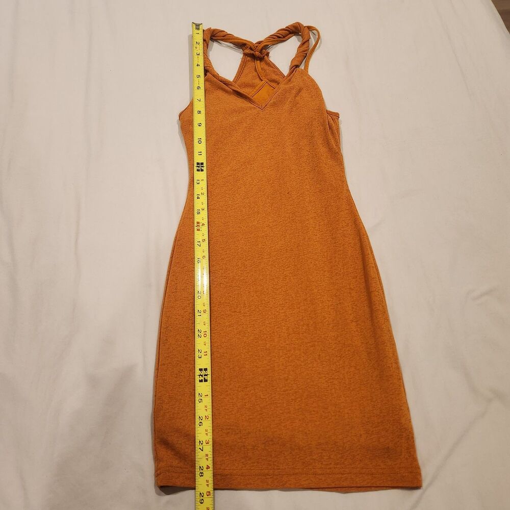 Superdown Lily Twisted Strap Mini Dress Camel Orange XXS/XS